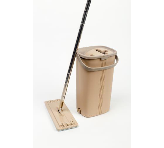 Ведро с отжимом + швабра Verde Mop Стайл 9л Беж (1шт) - 30983