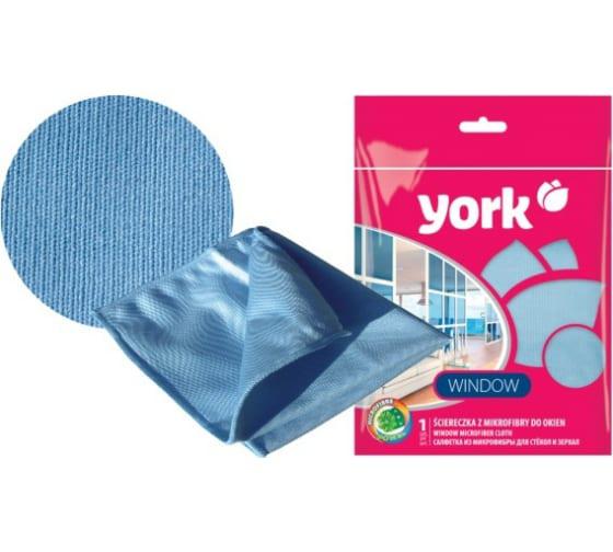 Салфетка д/стекол и зеркал 30*30см микрофибра York (48шт) - 026150