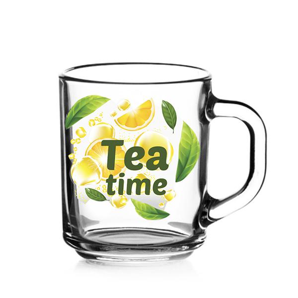 Кружка стекло 200мл Gren tea Время чая 1335 (20шт) - 1335/94356