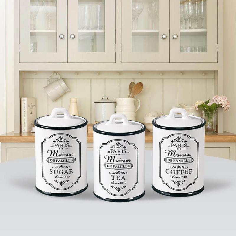 Набор емкостей д/пищ.прод. 3пр 750гр Paris Maison керамика Maestro (4шт) - MR-20030-03CS** *