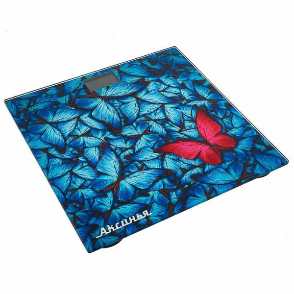 Весы напольные эл 180кг Аксинья Бабочки (10шт) - КС-6001