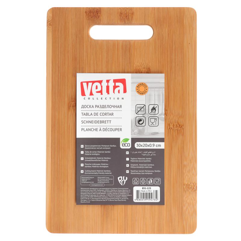Доска разд бамбук 30*20*0,9см Vetta (20шт) - 851-123