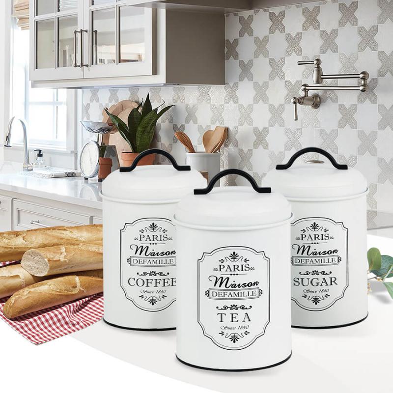 Набор емкостей нерж 3 пред 19*12см Paris Maison Maestro бел. (6шт) - MR-1771-3CS** *