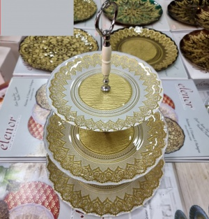 Фруктовница 3-х ярус. 33*28*23см микс (1шт) ** * (SSS) (н)