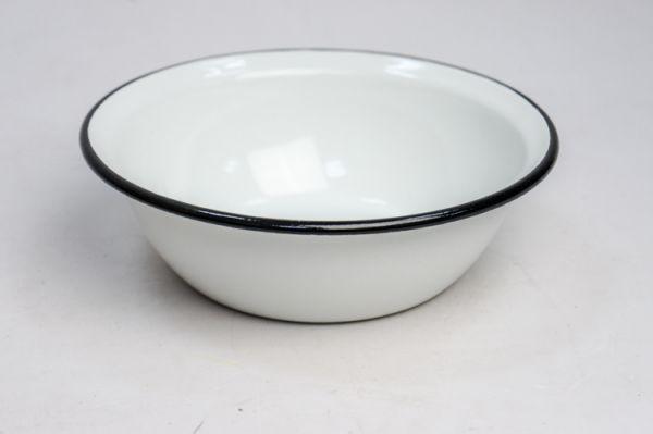 Миска эмаль 1л без рис бел. (20шт) - 40304-072 (703532)