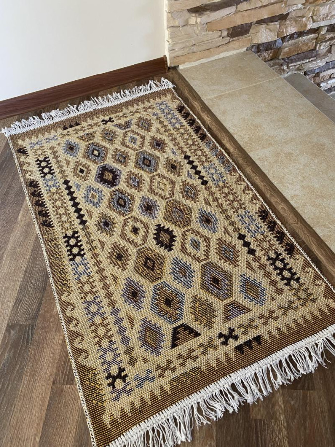 Коврик хлопковый 50*80см Kilim Usak корич-беж. Турция (1шт) - UK1678