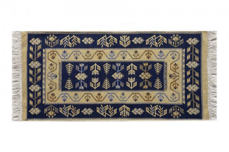 Коврик хлопковый 60*90см Kilim Usak син-беж. Турция (1шт) - UK1379