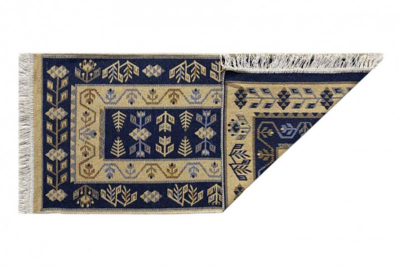 Коврик хлопковый 60*90см Kilim Usak син-беж. Турция (1шт) - UK1379