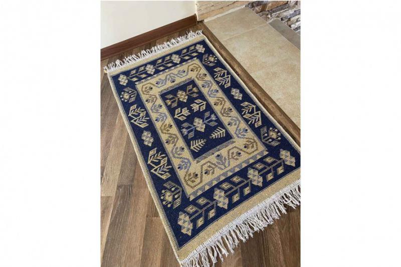 Коврик хлопковый 60*90см Kilim Usak син-беж. Турция (1шт) - UK1379