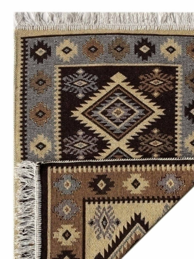 Коврик хлопковый 60*90см Kilim Usak корич-беж. Турция (1шт) - UK1879