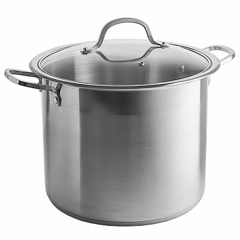 Кастрюля нерж 17л Webber 30*24см стекл/кр - BE-128-17L