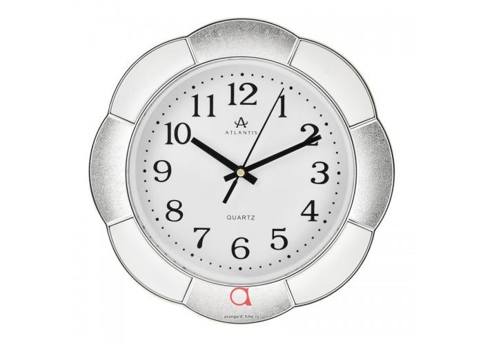 Часы настенные Atlantis круг 23,5см D569A silver**