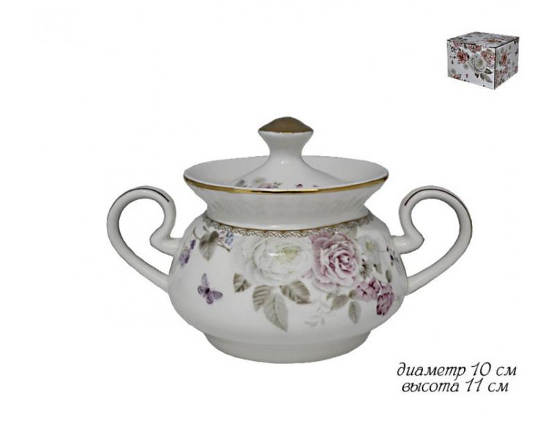 Сахарница фарфор 10*11см Пионы Lenardi под/уп (36шт) - 105-801 ** (SSS) (н)