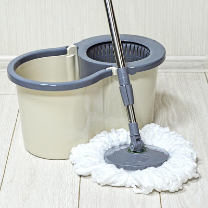 Ведро с центрифугой + швабра Спин Mop 16л беж. (1шт) - 37995