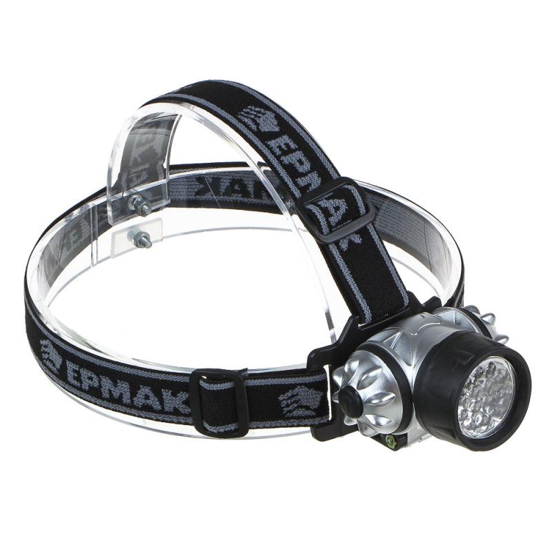 Фонарь налобный 14LED ярк. Ермак 3хААА (2шт) - 328-072