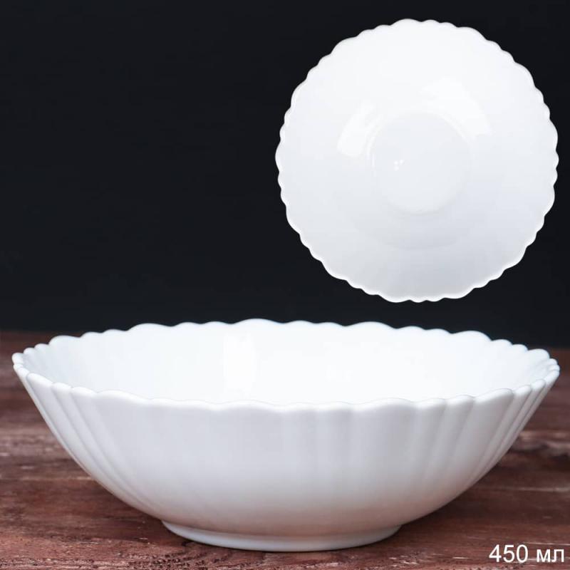Салатник стеклокерам 450мл 15см NTW60T (WHITE) бел. (60шт) - 682225 **
