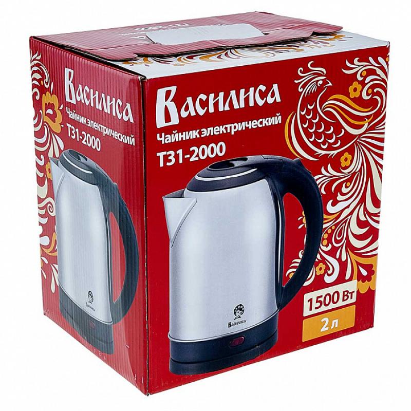 Чайник эл. нерж 2л 1500Вт Василиса Т31-2000 (12шт)