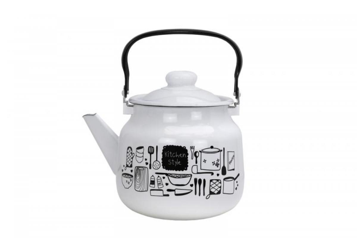 Чайник эмаль 3,5л с рис (4шт) - М2713/4-Кухня(Kitchen)