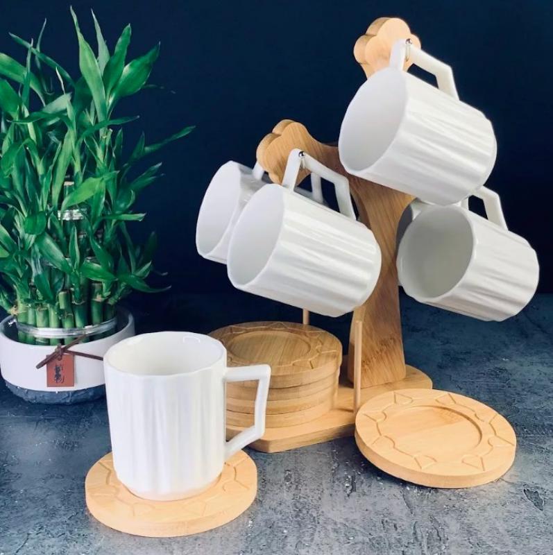 Сервиз чайный фарфор 12 пред 240мл Bamboo Lenardi на подст под/уп (10шт) - 140-010 **