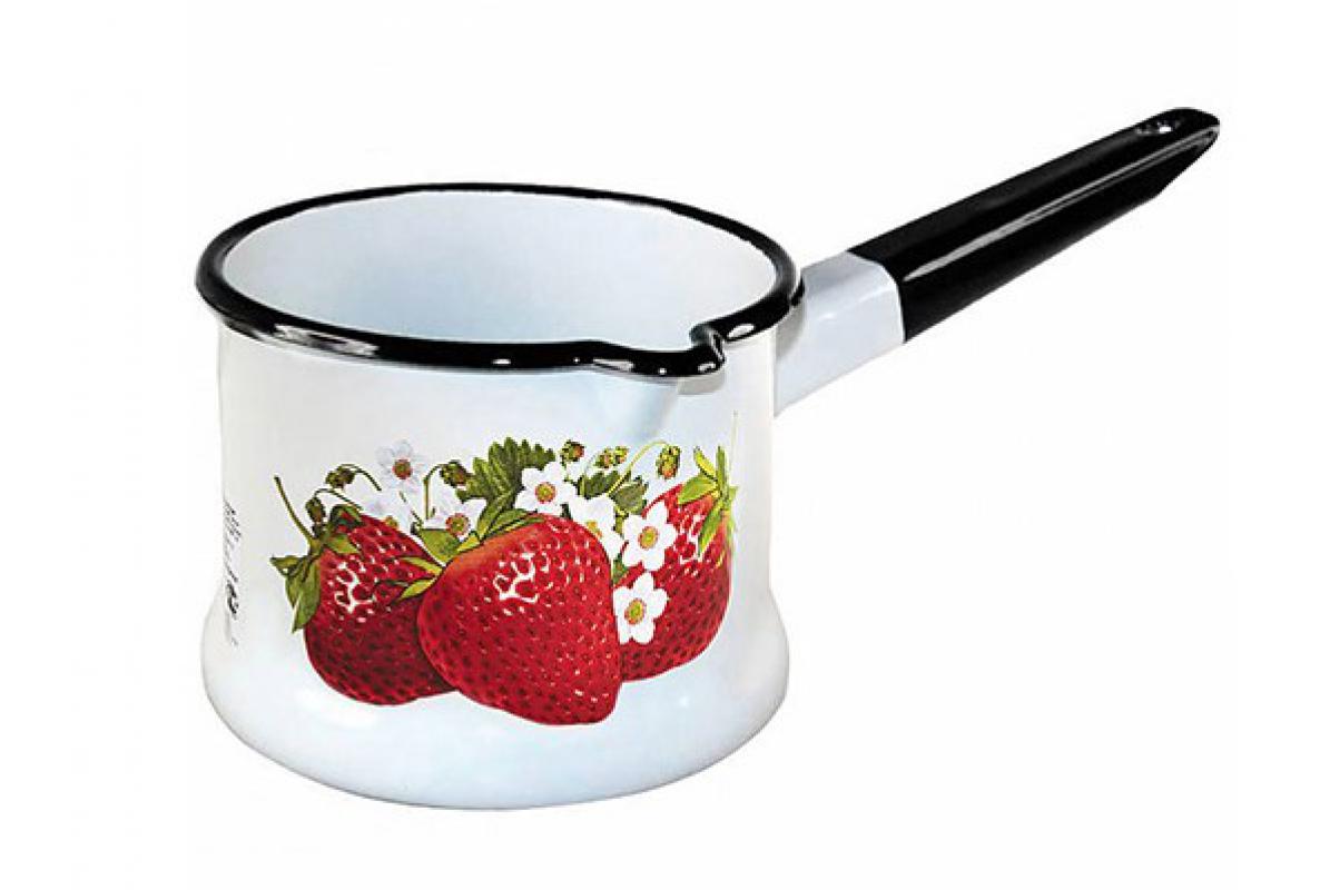 Ковш эмаль 1л б/кр с рис СА бел. (8шт) - 90104-072/4 (704635)