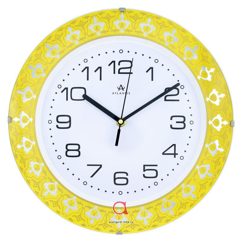 Часы настенные Atlantis круг 30,7см TLD-35075B light green**