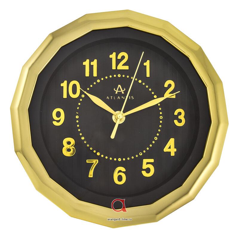 Часы настенные Atlantis круг 22,90х22,90см (40шт) - TLD-6455 black dial** (SSS)