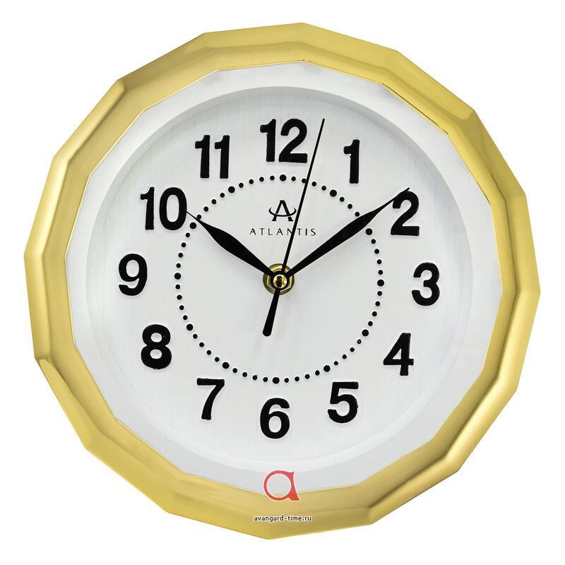 Часы настенные Atlantis круг 22,90х22,90см (40шт) - TLD-6455 white dial**