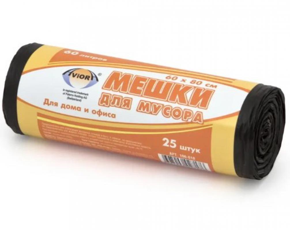 Мешки д/мусора 60л*15шт 10мкм Paterra (40шт) - 106-056