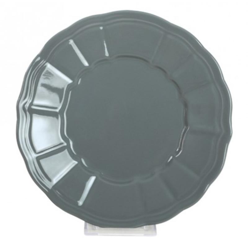 Тарелка десертная керамика 21см Grey (12шт) - PT010021F620** (SSS) (н)