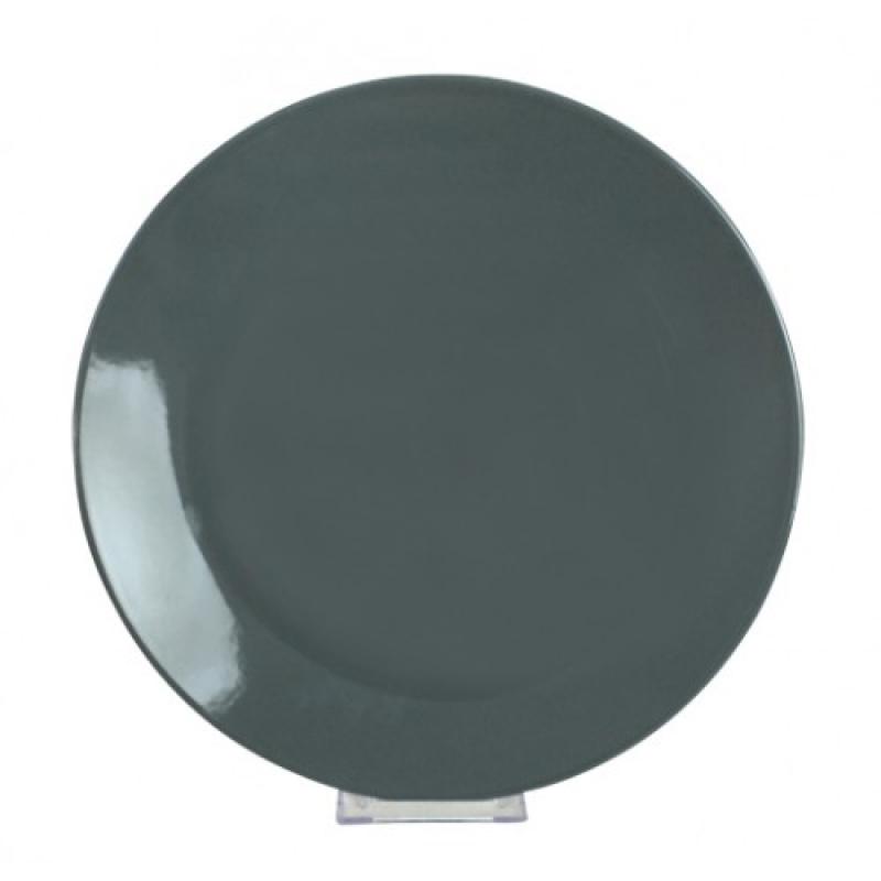 Тарелка обеденная керамика 25см Alfa Grey (12шт) - PT040025F611** (SSS) (н)