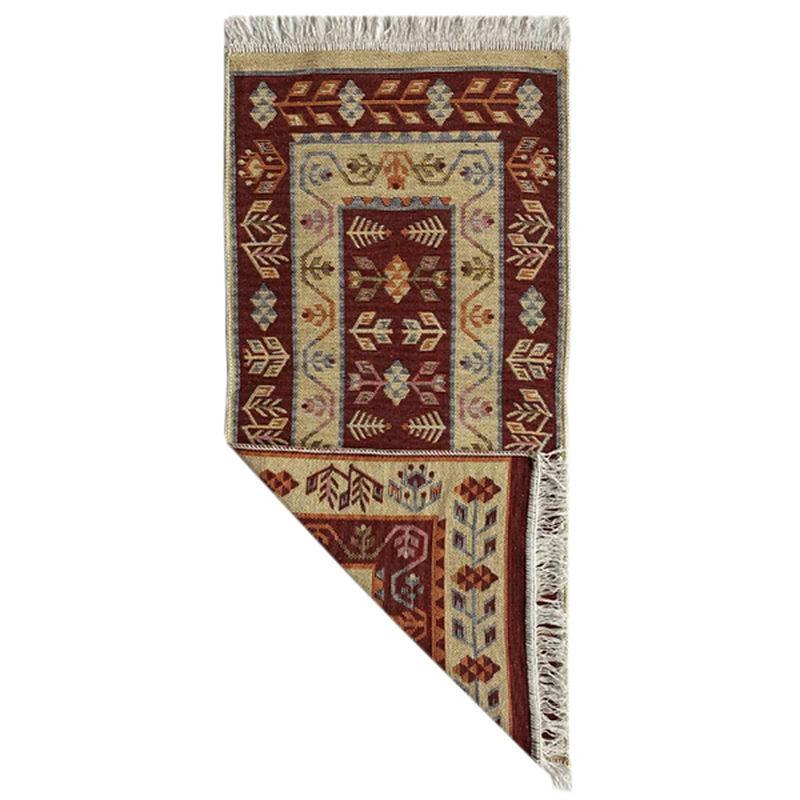 Коврик хлопковый 80*150см Kilim Usak вишн-крем. Турция (1шт) - 1974**