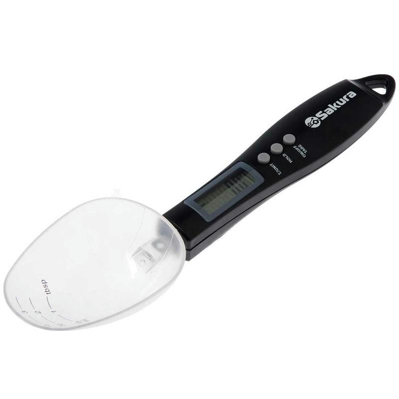Весы-ложка кухонные эл 300г Sakura высокоточные датчики черн. (50шт) - SA-6083BK