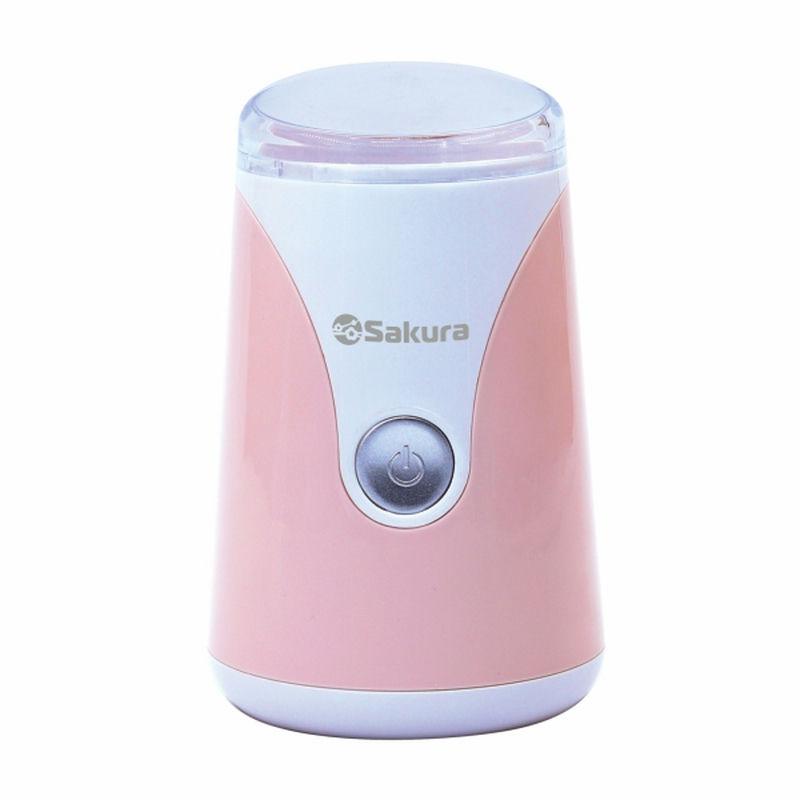 Кофемолка эл 150Вт обьем 50г Sakura бел.пудра (24шт) - SA-6157P