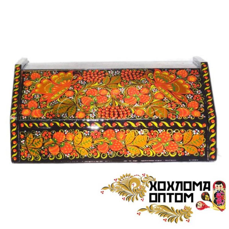 Хлебница дерево 38см роспись Хохлома (1шт) - 1020** *