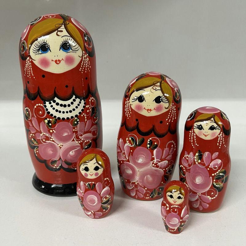 Матрешка 5-ти кукольная Букет большая (1шт) - 10226**