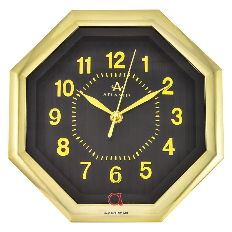 Часы настенные Atlantis круг 22,90х22,90см (40шт) - TLD-6454 black dial**