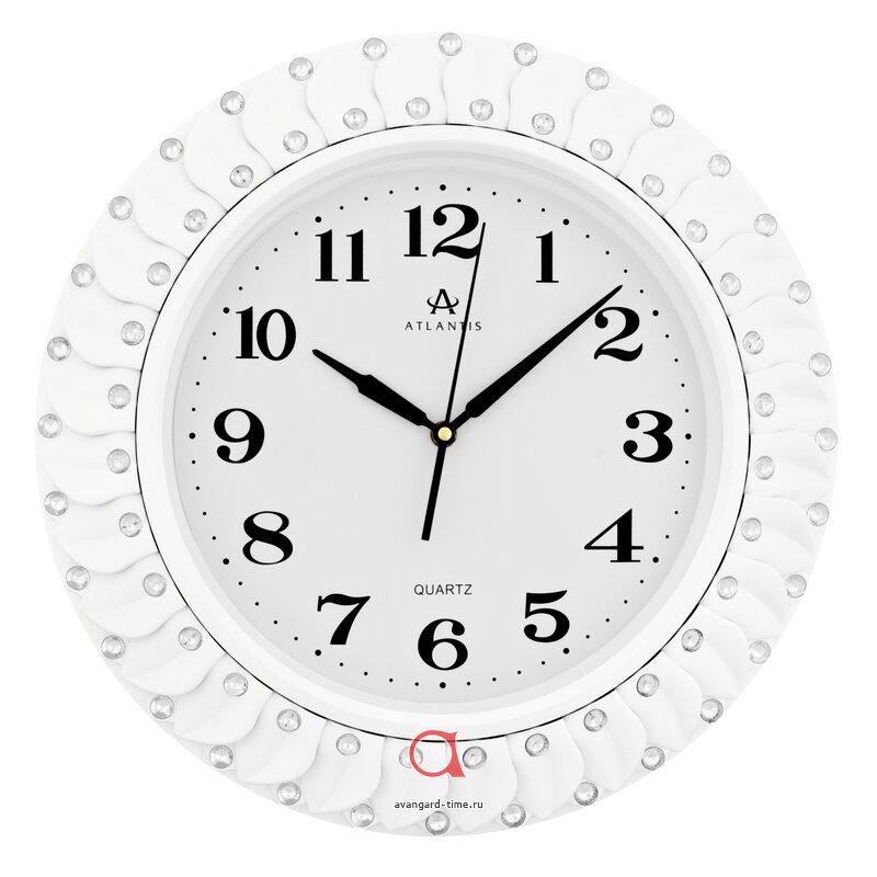 Часы настенные Atlantis круг 42х42см (10шт) - TLD-35143В white**