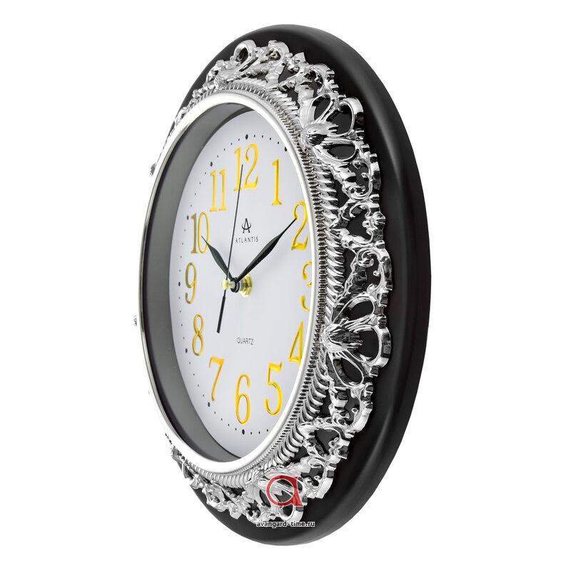 Часы настенные Atlantis круг 28х28см (20шт) - TLD-6931L black**