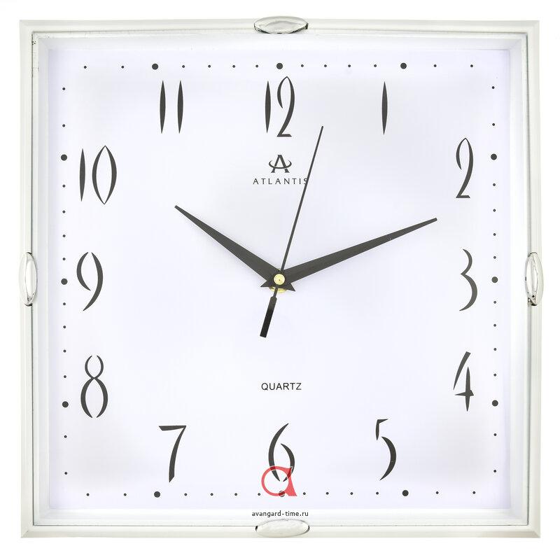 Часы настенные Atlantis квадрат 29,5х29,5см TLD-6176 white**