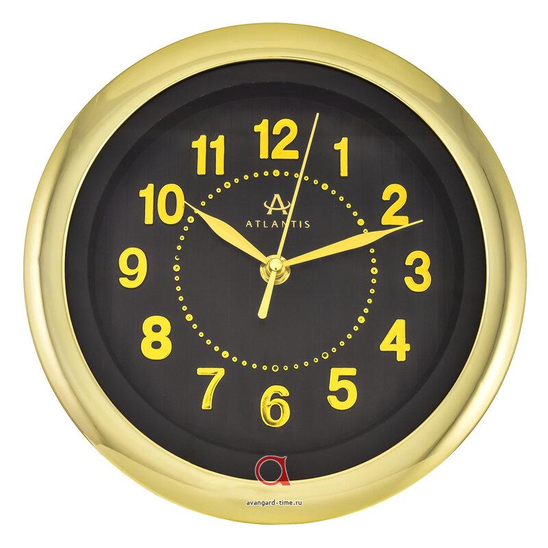 Часы настенные Atlantis круг 22,90х22,90см (40шт) - TLD-6453 black dial**