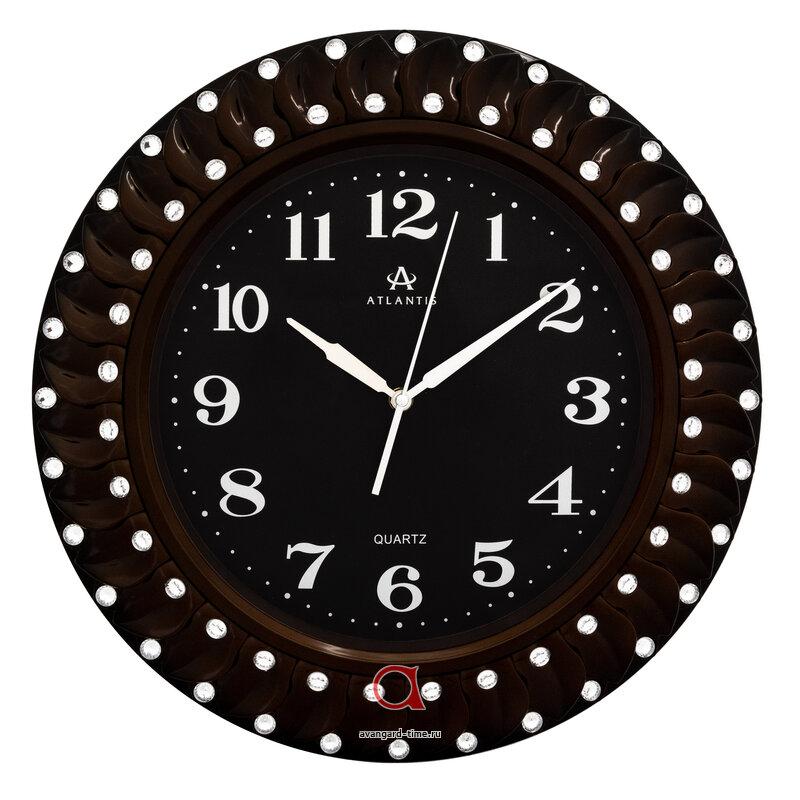 Часы настенные Atlantis круг 42х42см (10шт) - TLD-35143В brown**