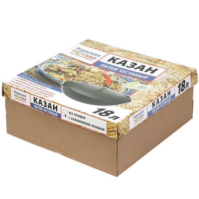 Казан чугун 18л алюм/кр - к129-пк