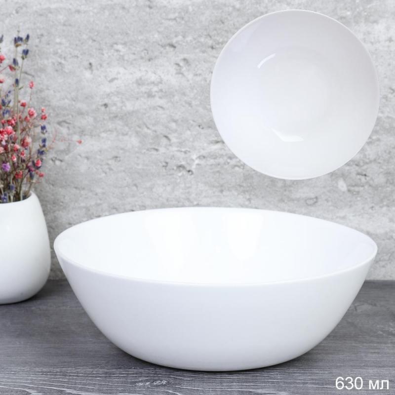 Салатник стеклокерам 630мл 15,5см Глэйд FLMLTW60 (WHITE) (48шт) - 736161