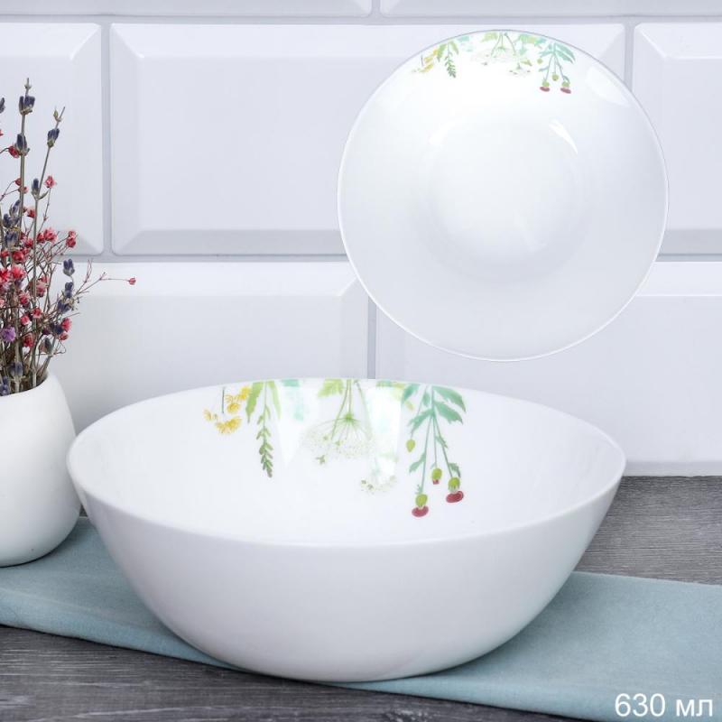 Салатник стеклокерам 630мл 15,5см Дэй FLMLTW60 (23004-1) 48шт) - 724372 **