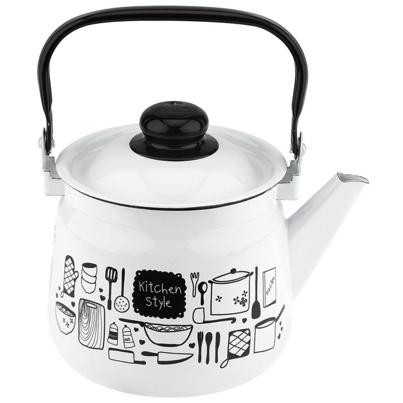 Чайник эмаль 2,5л с рис (4шт) - М2711/4-Кухня(Kitchen)