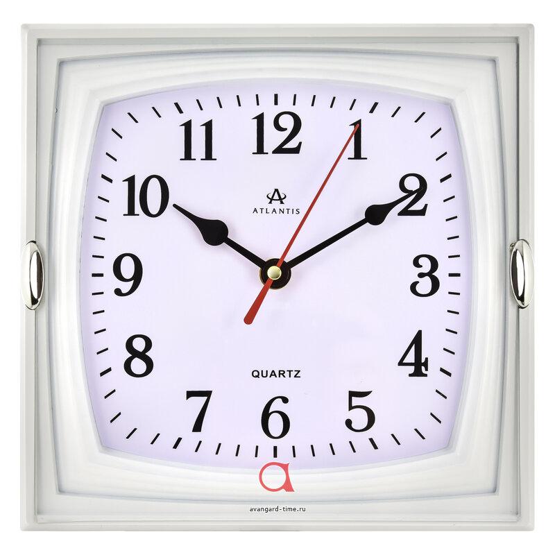 Часы настенные Atlantis квадрат 22,3х22,3см - 6309 white**