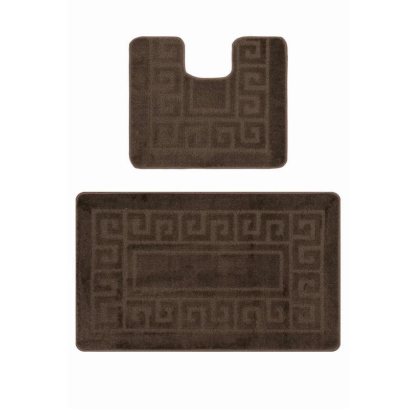 Набор ковриков д/ванной 60*100+50*60см Confetti Maximus Ethnic BQ Chocolate (2шт) - 2599 **
