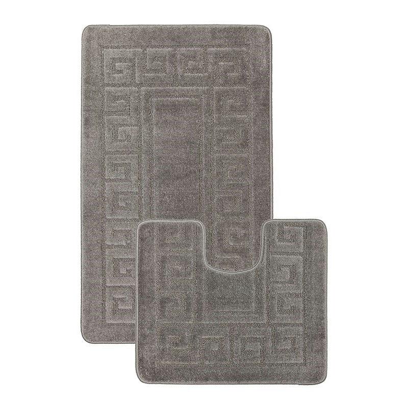 Набор ковриков д/ванной 60*100+50*60см Confetti Maximus Ethnic BQ Opal Grey сер.(2шт) - 2503 **