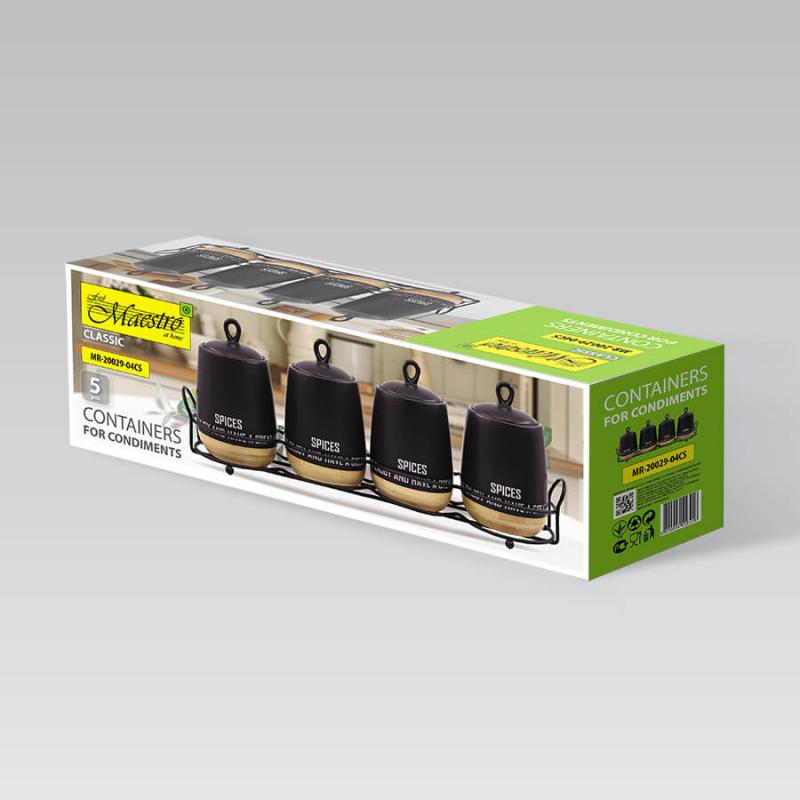 Набор д/специй керамика 5 пред Eco style (12шт) - MR-20029-04CS