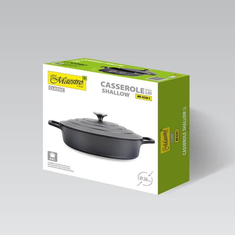 Кастрюля АП 4л Shallow Maestro Cast (6шт) - MR-4528-S (н)